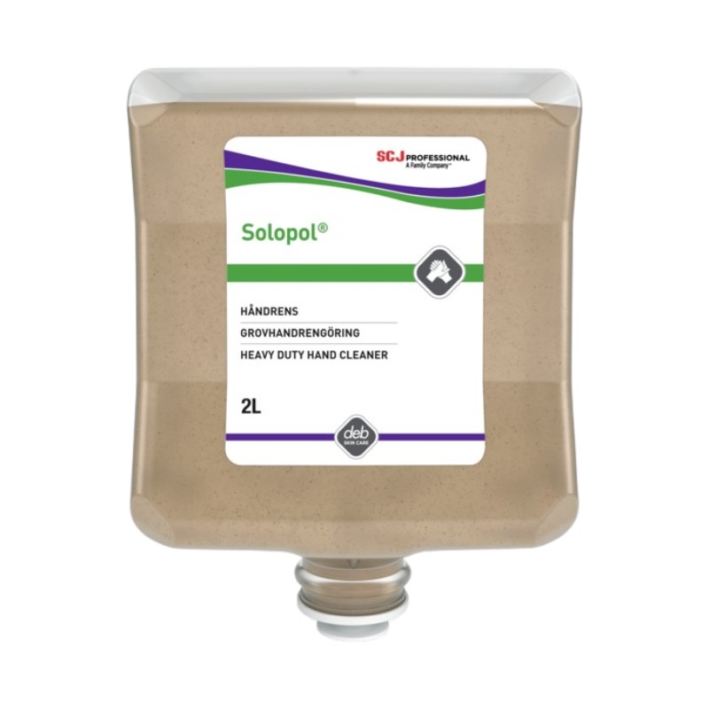 Solopol® Handreiniger - Leicht parfümiert - Für hartnäckigen Schmutz - 4er-Packung mit 2-Liter-Kartuschen